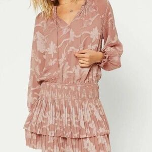Pink Jacquard Current Air dress